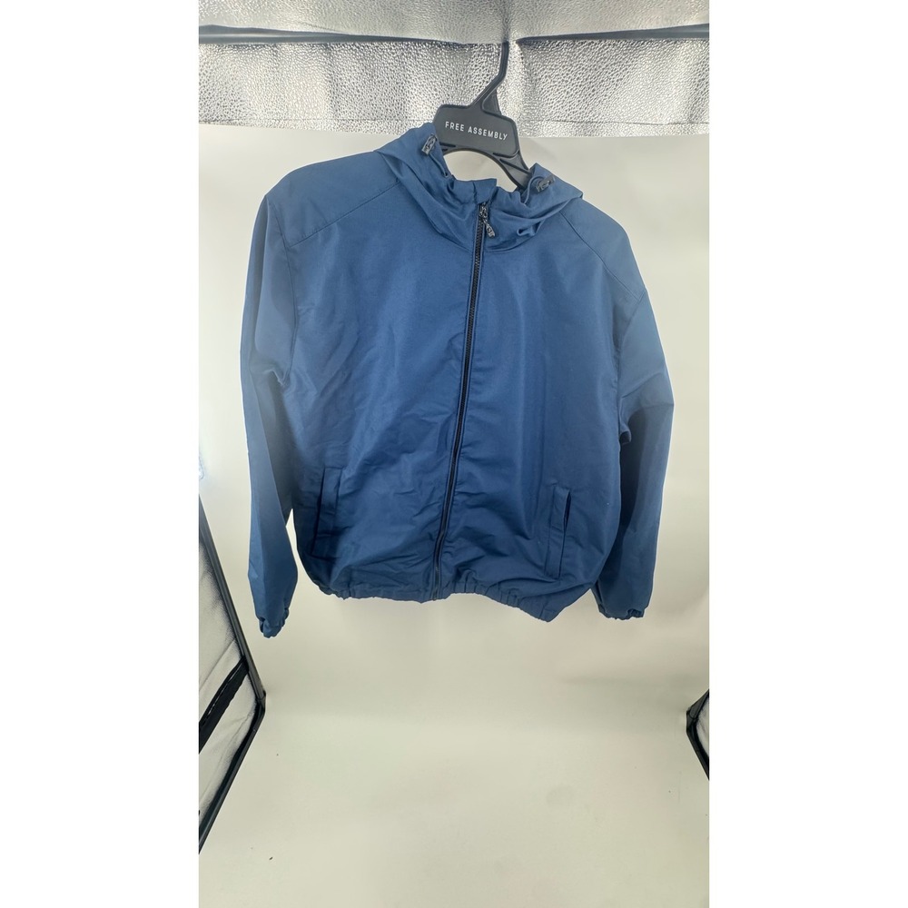 Ozark Trail Mens Windbreaker Jacket Blue Cove XL 46-48 Hooded Mesh Lining New